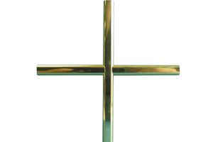 15 Vitrage personnalisé Croix Laiton